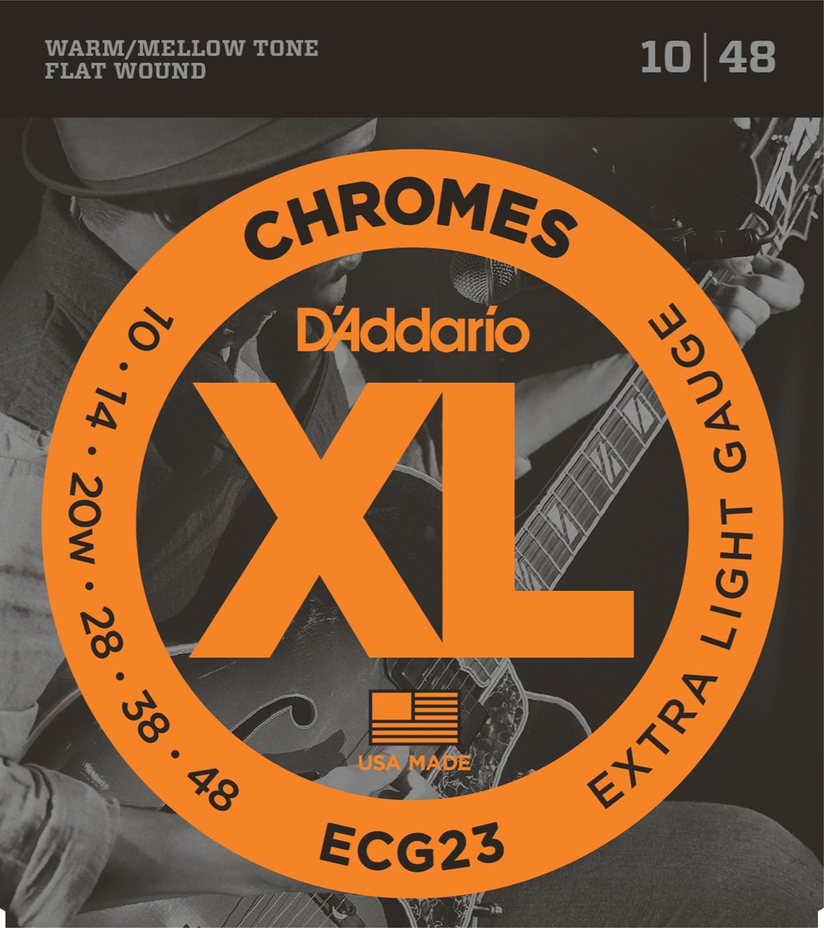 D'Addario ECG23 Flat Wound 0.10 - 0.48