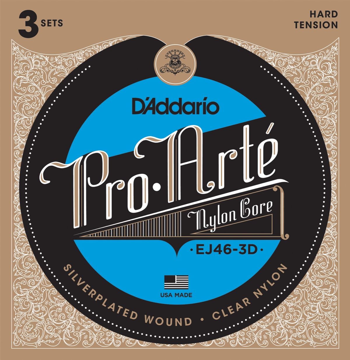 D'Addario EJ46 Pro Arte - Hard Tension 3 Pack