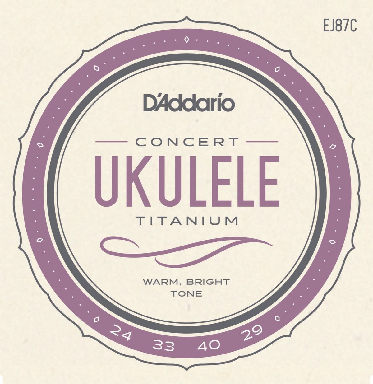 D'Addario EJ87C Concert Ukulelestrenge Titanium