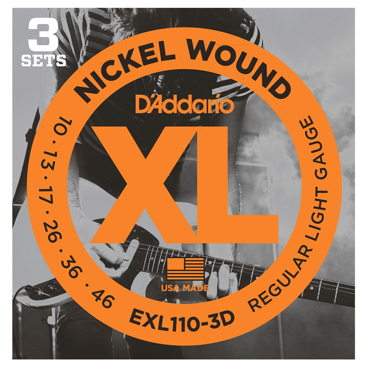 D'Addario EXL110-3D 3 pack El-guitar strenge 0.10 - 0.46