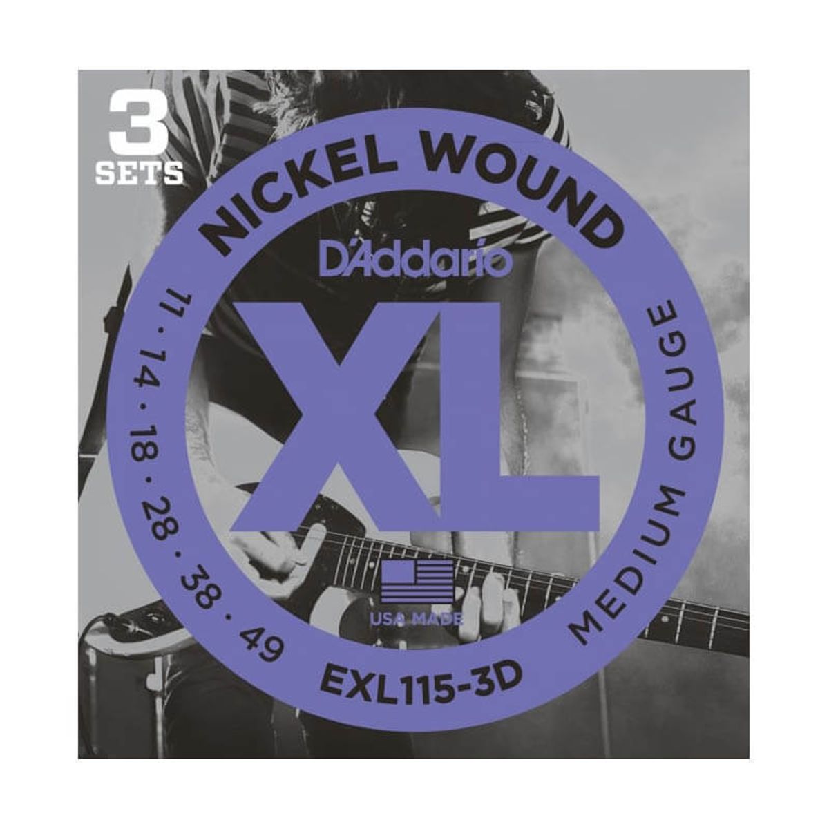 D'Addario EXL115-3D el-guitar-strenge, 011-049 (3 sæt)