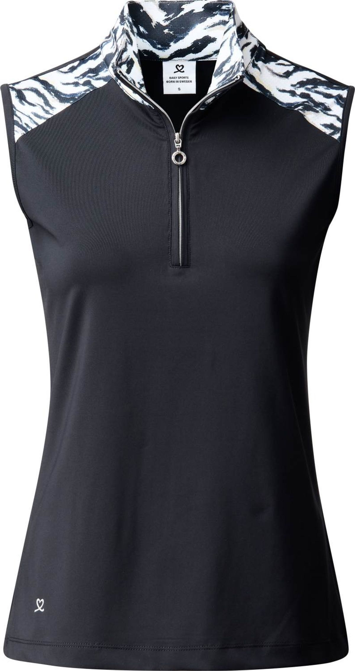 Daily Sports Lens Half Neck Dame Poloshirt Uden Ærmer - Navy - Str. L