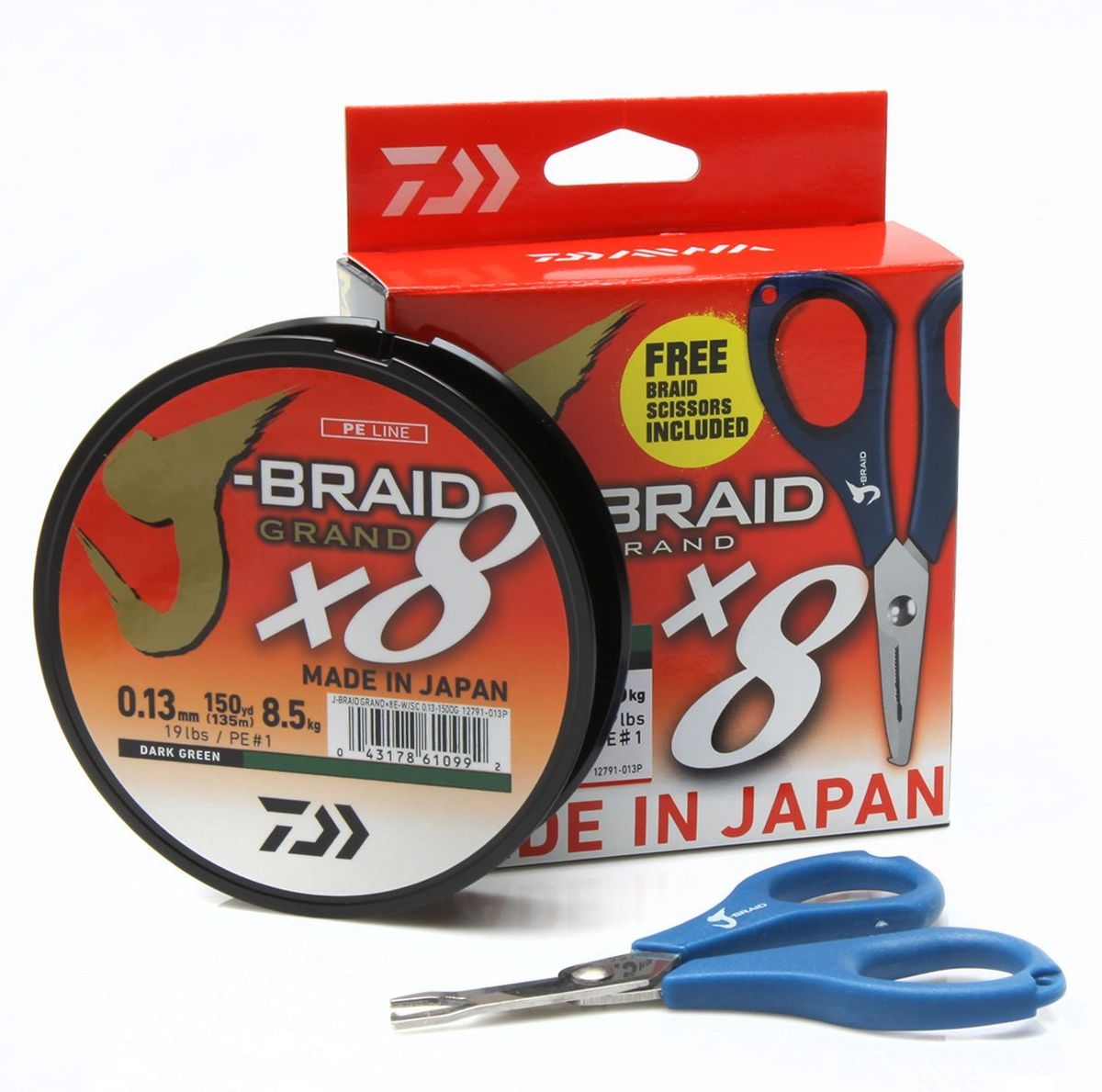 Daiwa Grand X8 135m Incl Fletline Saks 0,10mm 5,9kg