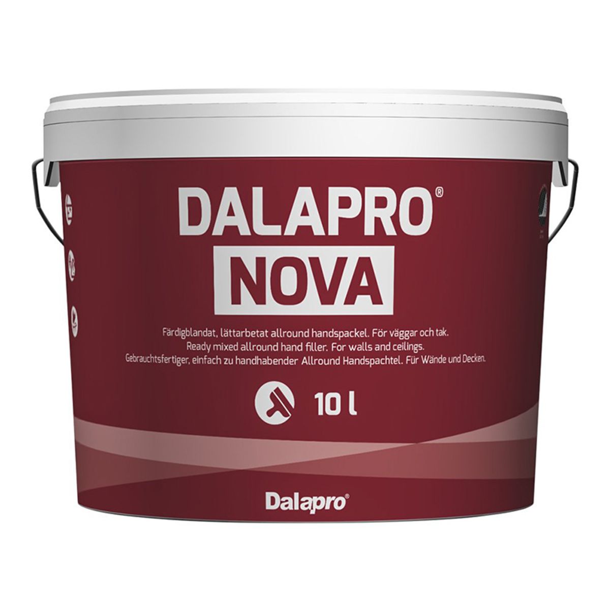 Dalapro Nova Grå Allround Håndspartelmasse 10 Liter