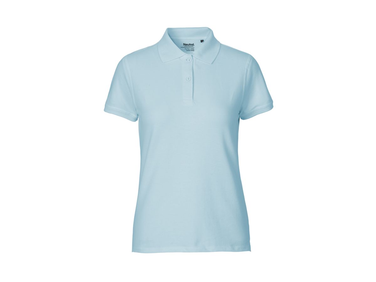 Dame Classic Polo Neutral O22980 str. S Light Blue