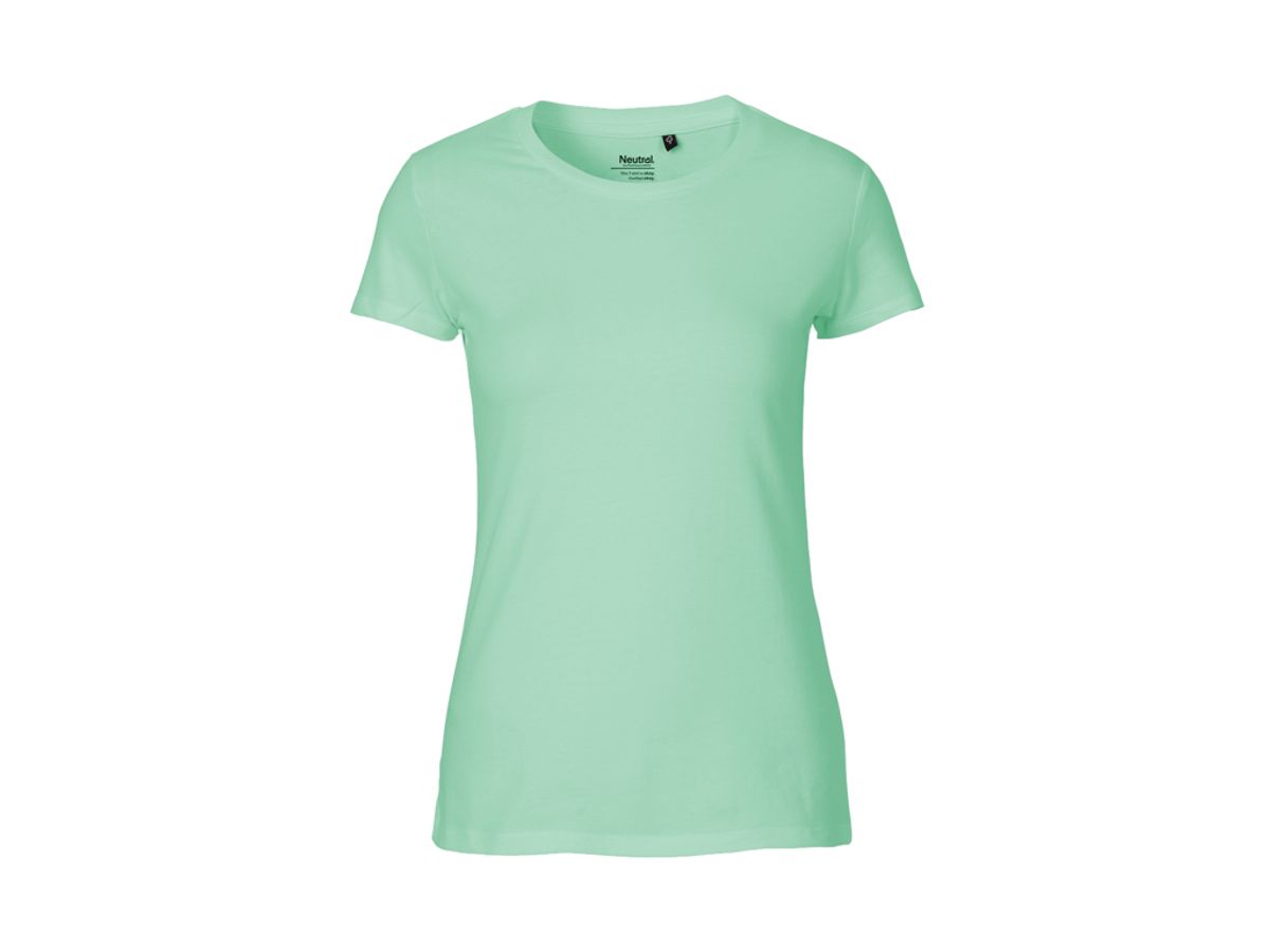 Dame Fit T-shirt Neutral O81001 str. L Dusty Mint