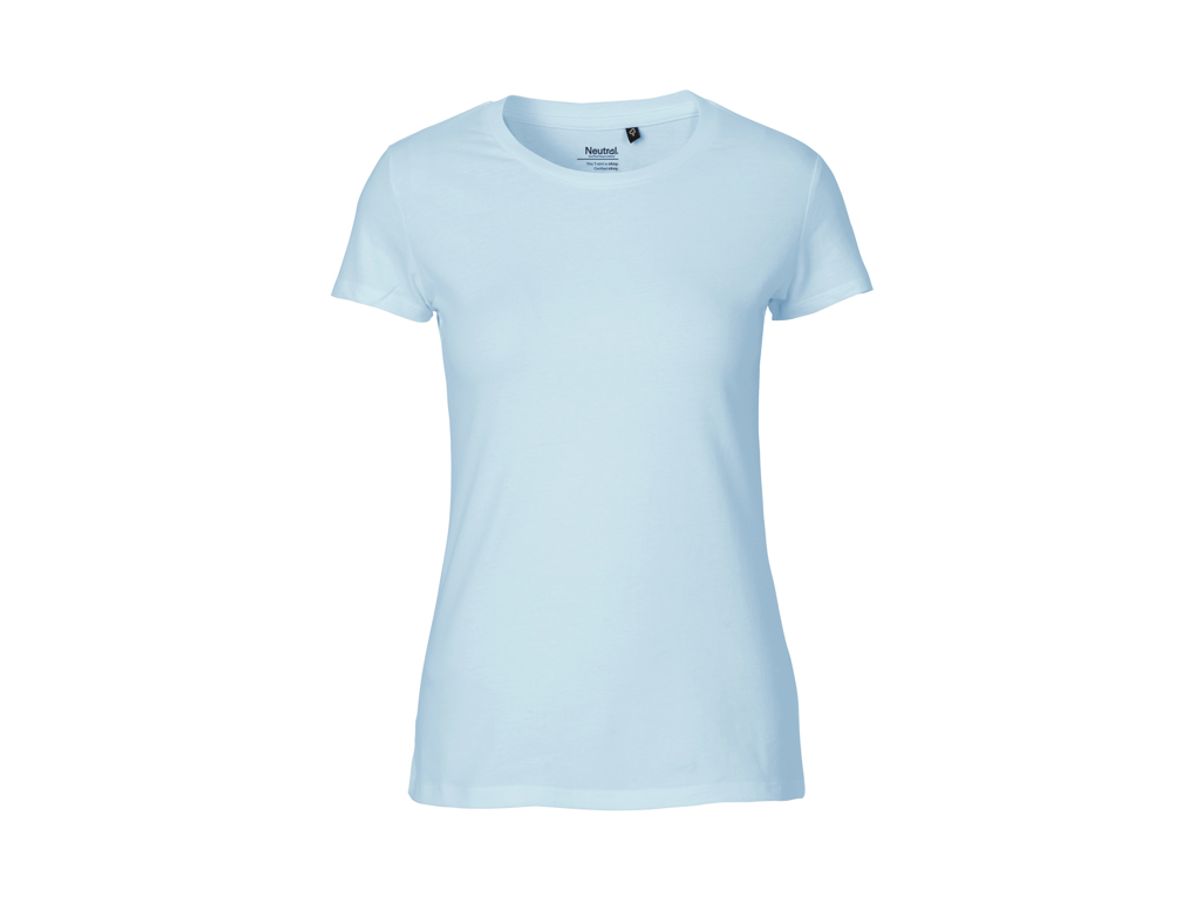 Dame Fit T-shirt Neutral O81001 str. L Light Blue