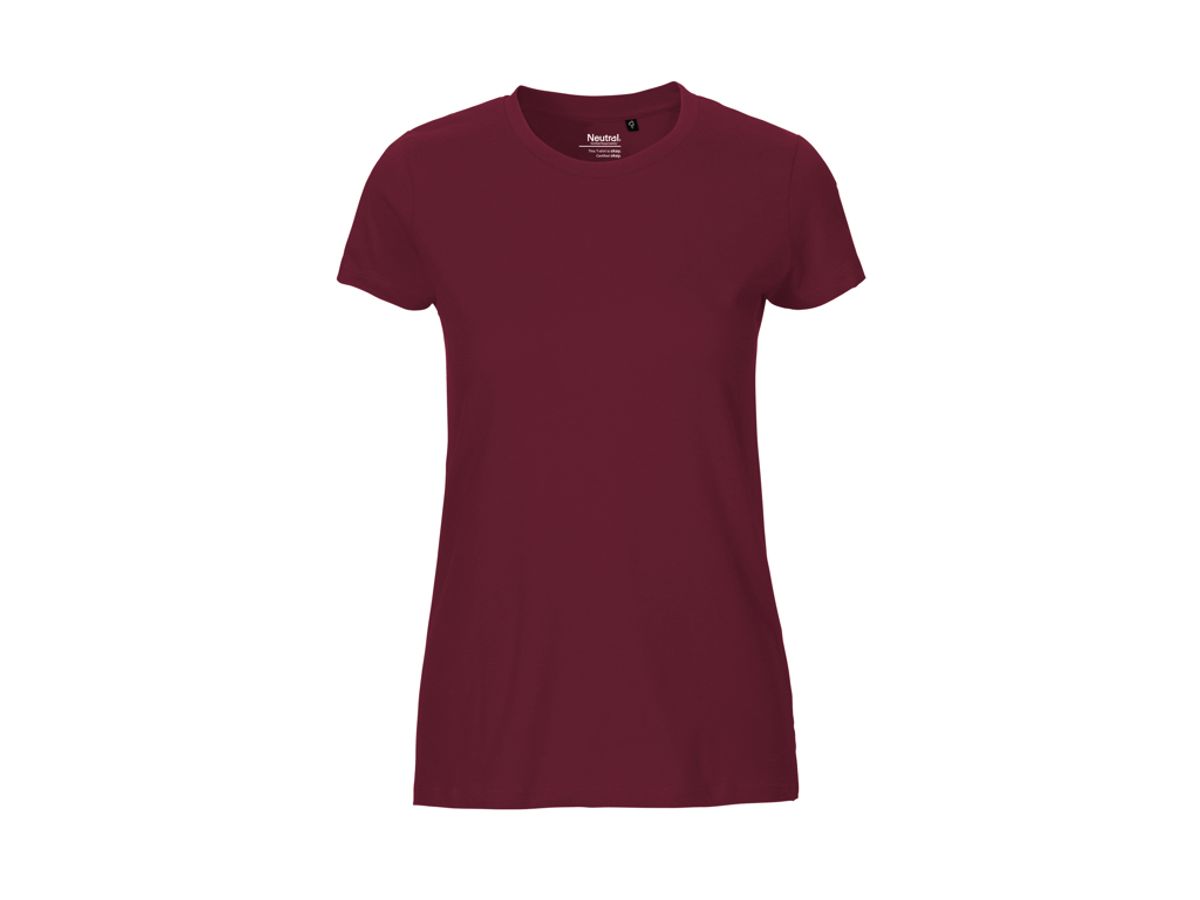 Dame Fit T-shirt Neutral O81001 str. S Bordeaux