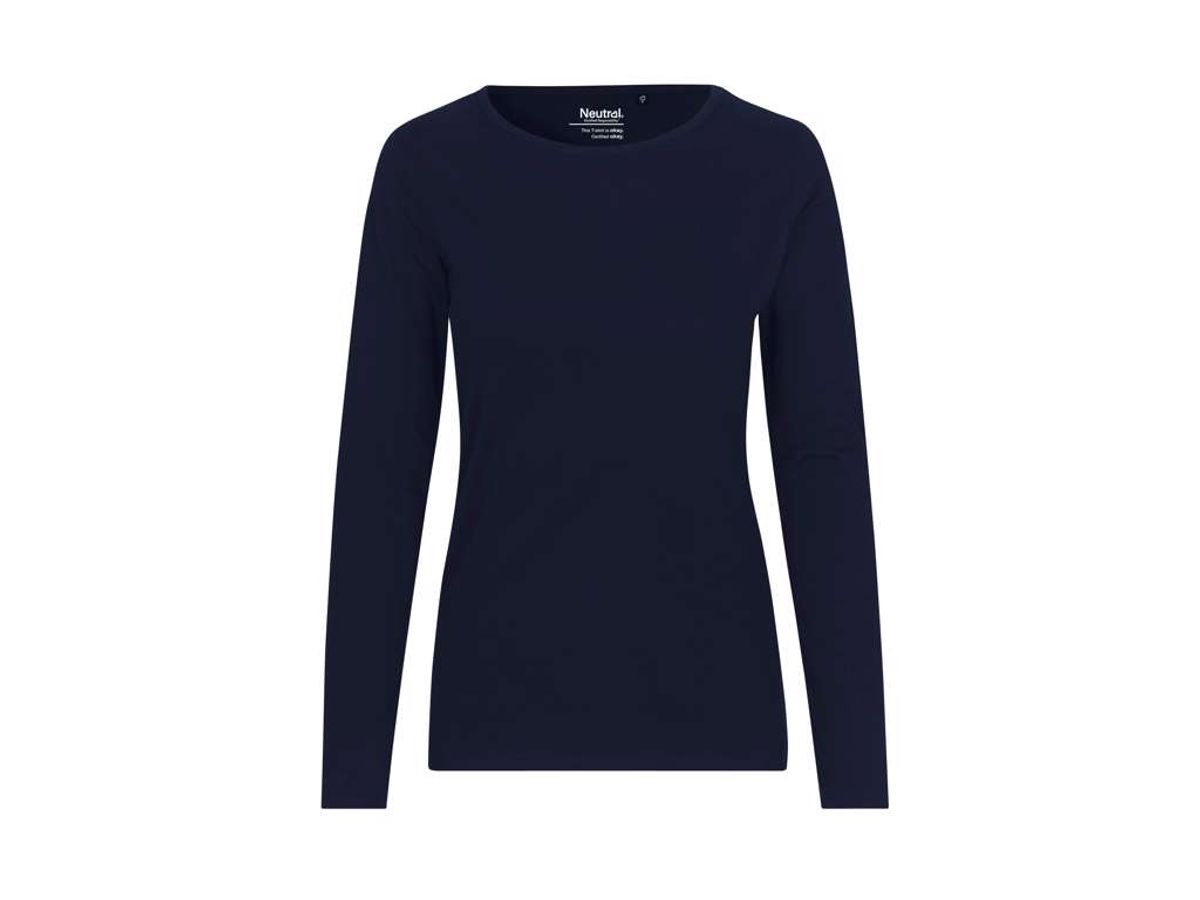 Dame Langærmet T-shirt Neutral O81050 str. XL Navy