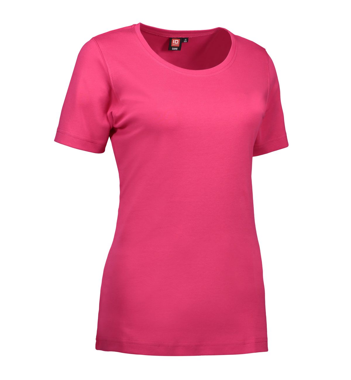 Dame t-shirt med rund hals i pink - 2XL