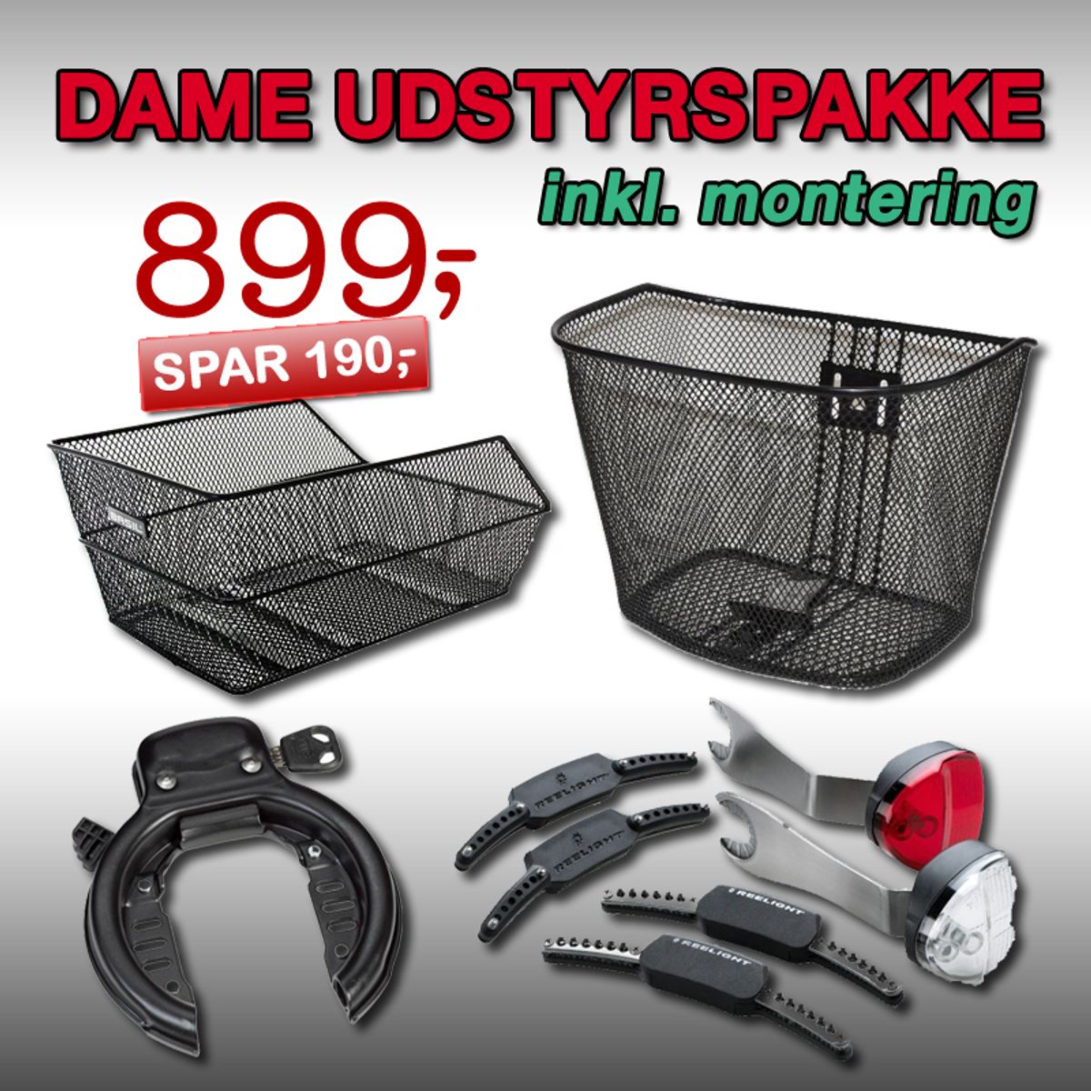 DAME Udstyrspakke 4 inkl. montering!