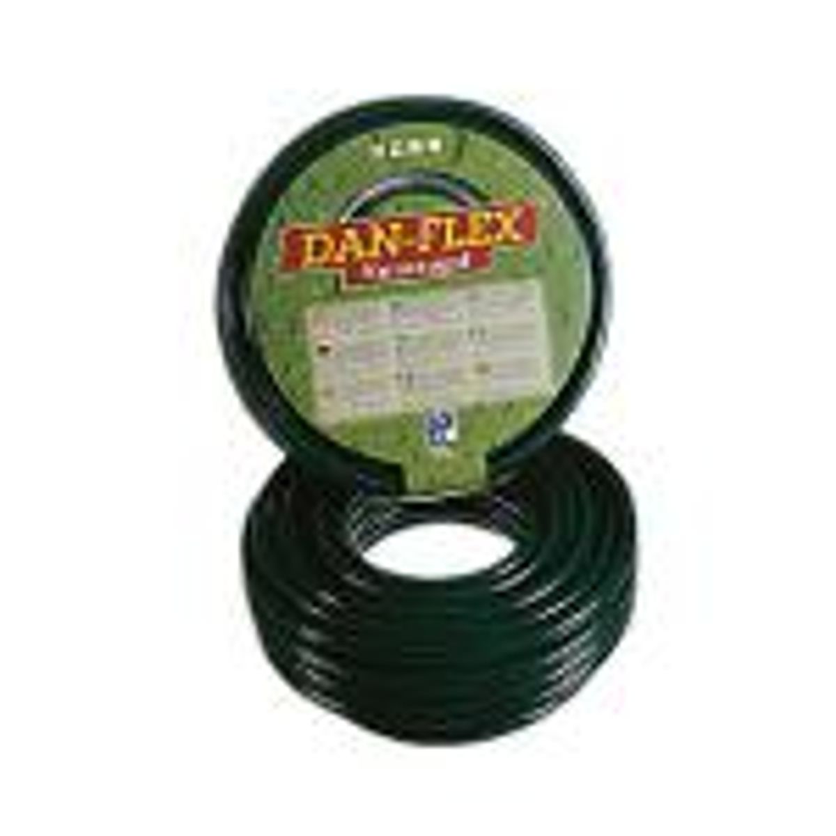 DAN-FLEX Armeret Pvc Slange 1/2'' Sort/grøn - Rulle a 25 meter