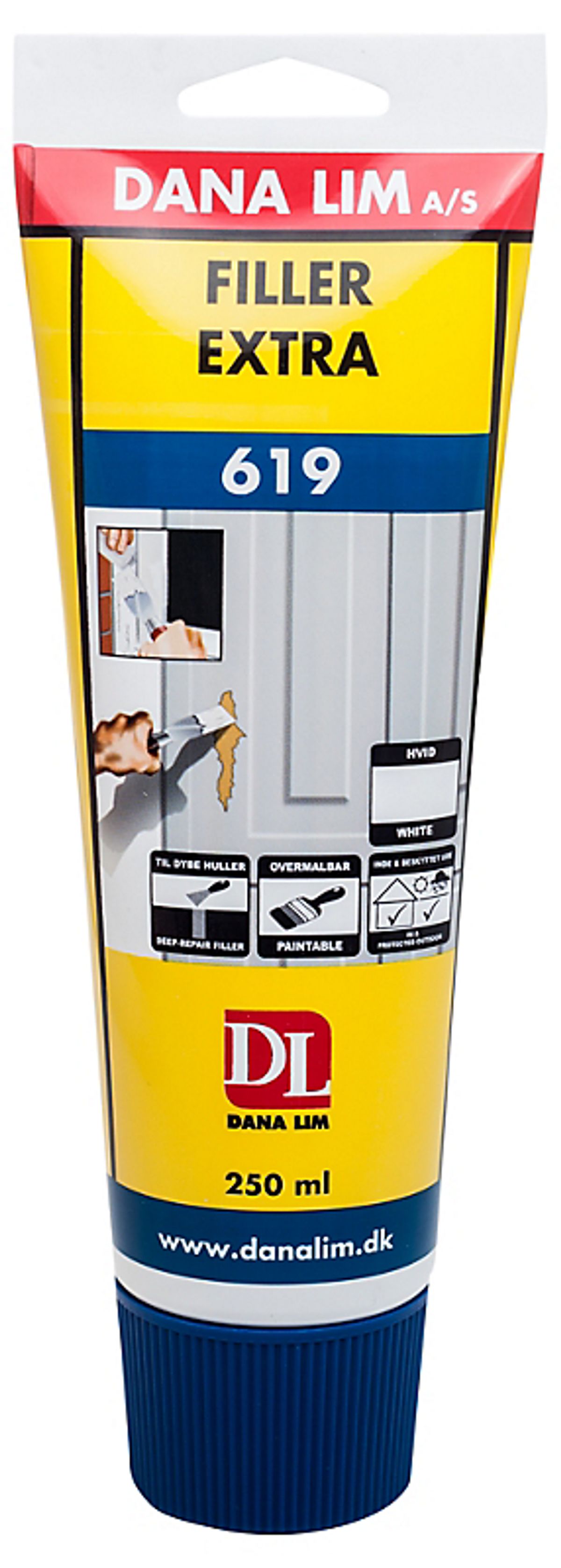 Dana Lim filler Extra 619 250ml acrylspartelmasse til dybe huller