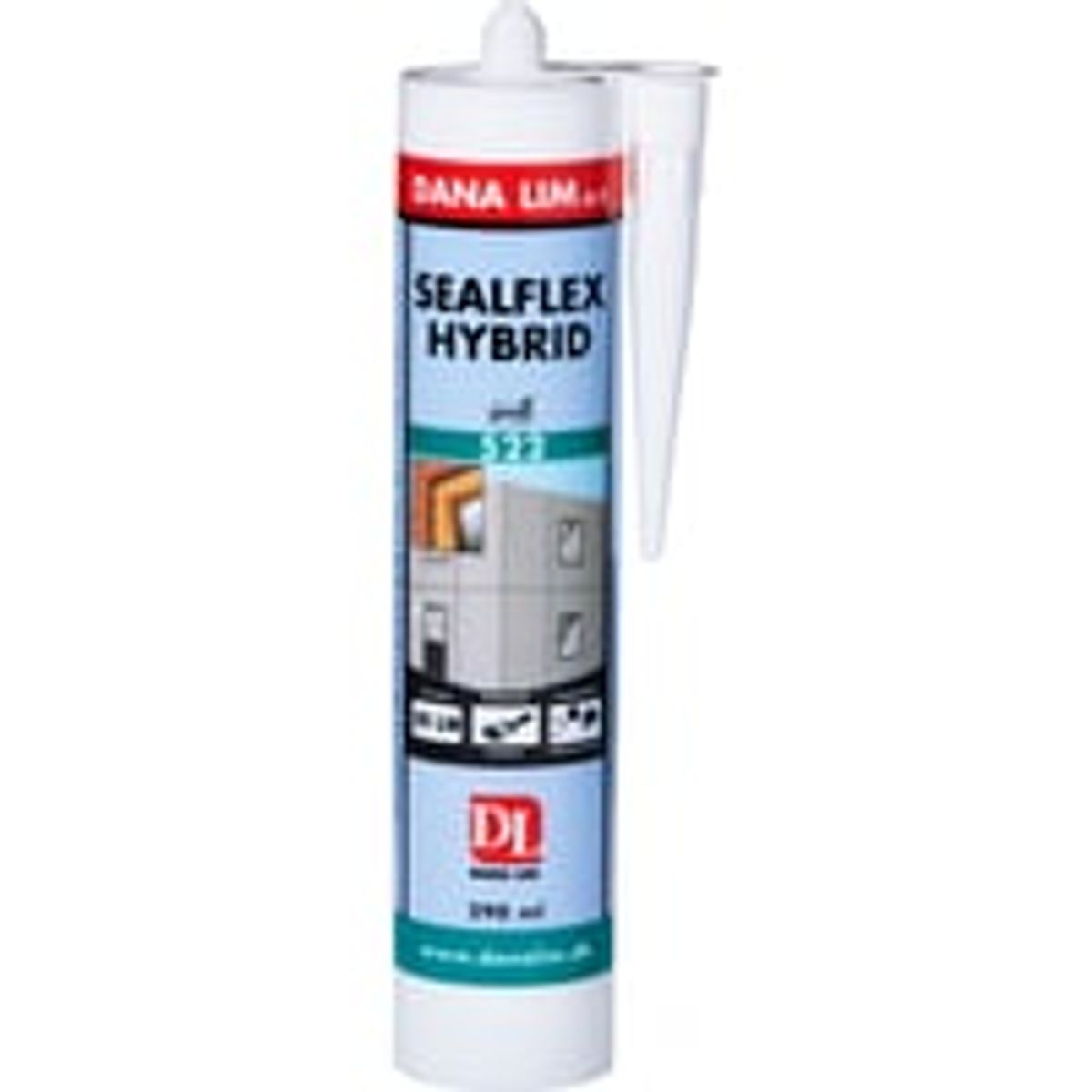 Dana Lim Sealflex Hybrid 522 - Fugemasse til fuger og ttning, 290 ml patron, hvid