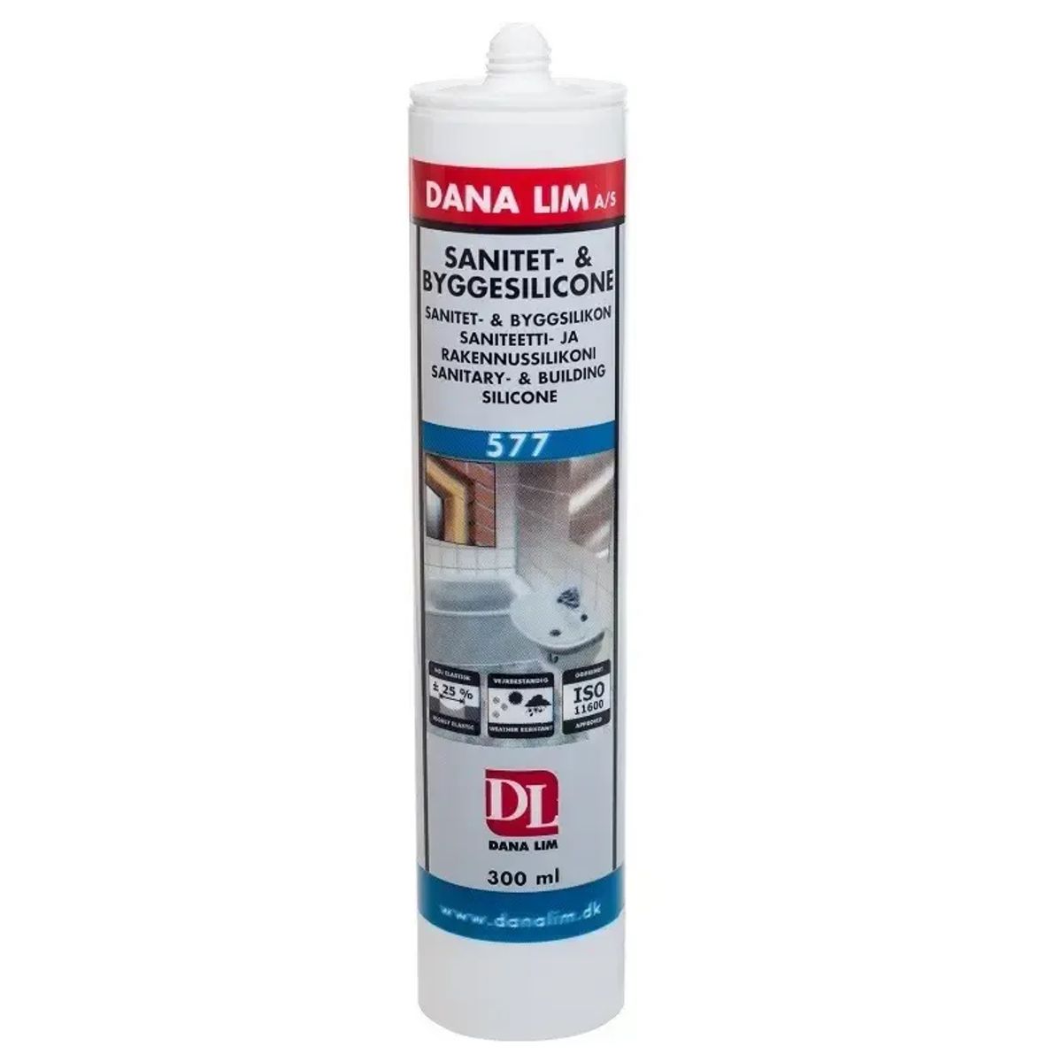 Dana Sanitets- & Byggesilicone 577 Sort 300ml