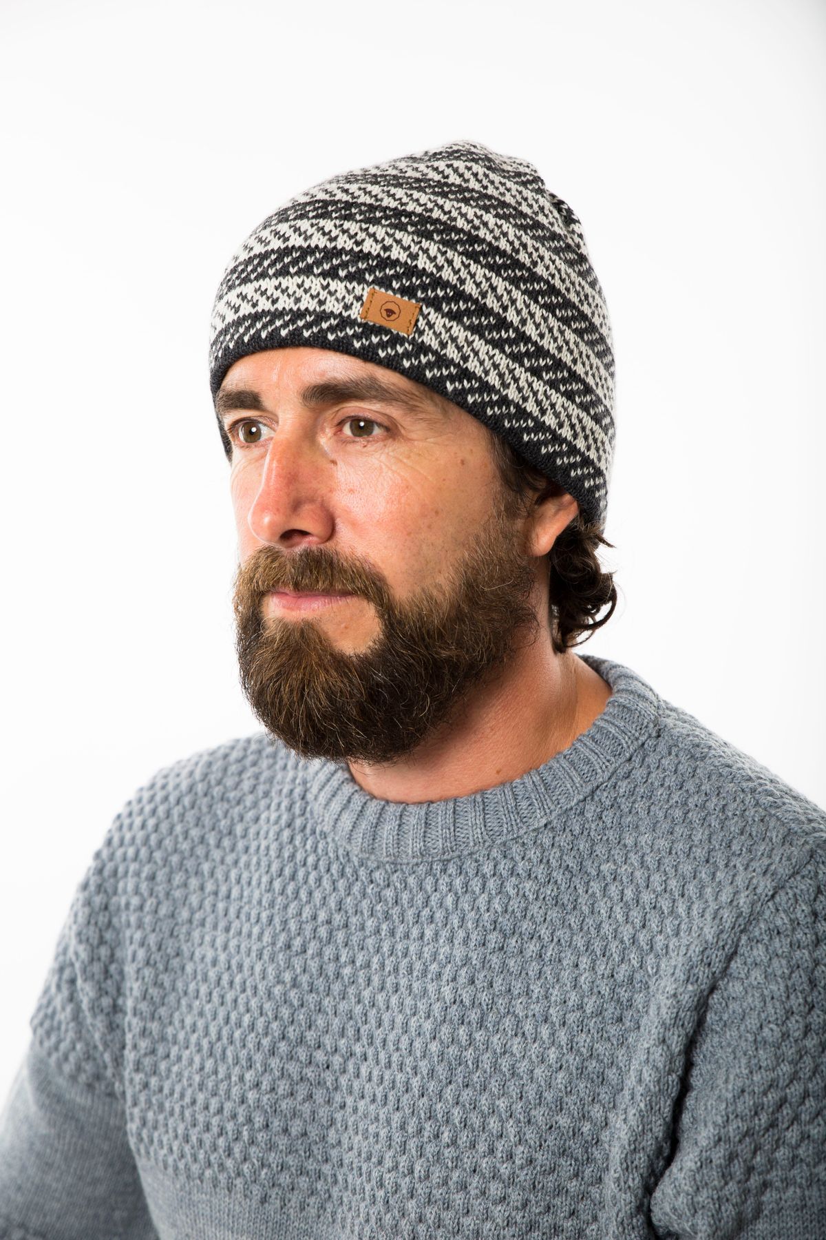 Dane Beanie Reversible - Fuza Wool - Coal