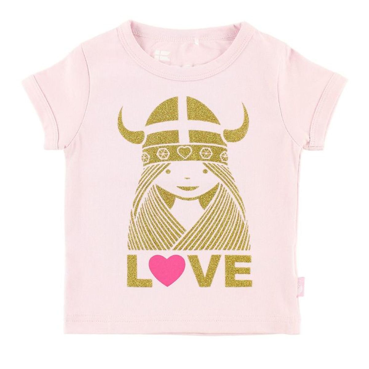 Danefæ T-shirt - DaneAlva - Lys Rosa m. Love Freja