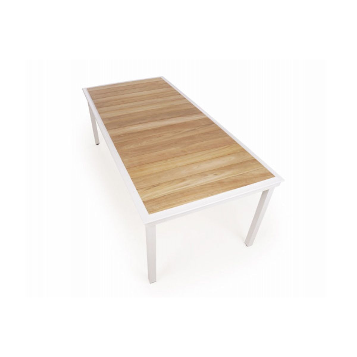 DaneLine Eva Teak Havebord - 102x219 cm - Hvid