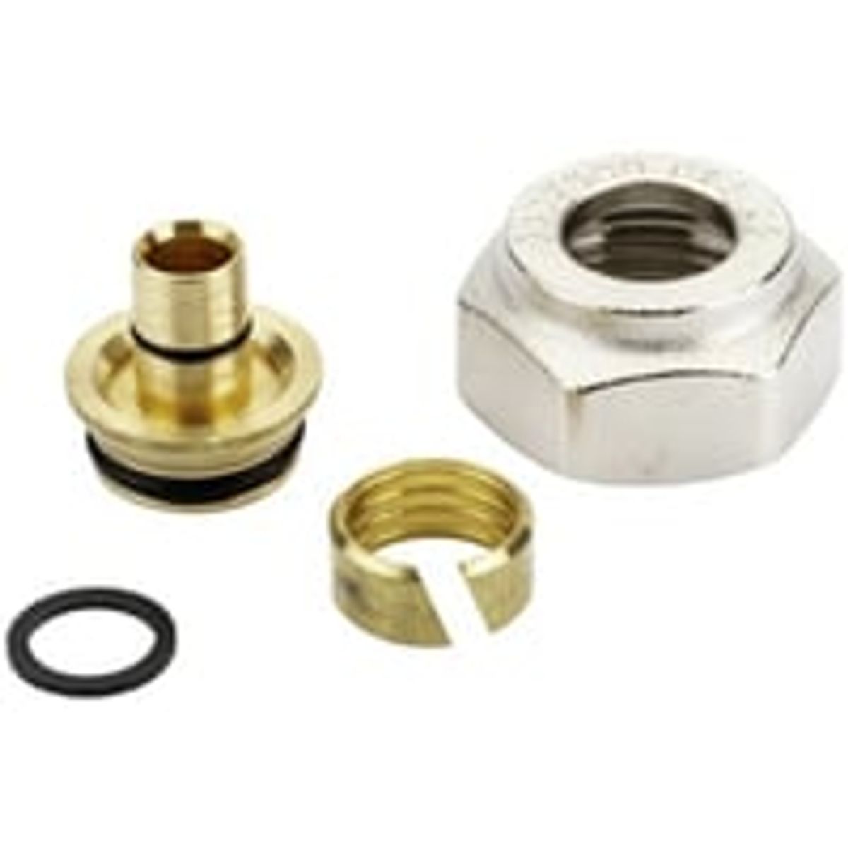 Danfoss klemringsfittings - Koblingsst med omlber, 16 mm x " (16 x 2,0 mm Alupex rr)