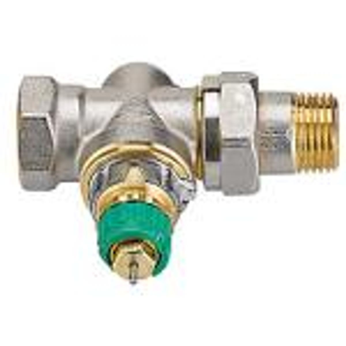 Danfoss RA-DV radiatorventil 1/2''. Ligeløbende med indbygget trykregulator til 2-strengsanlæg, 013G7714