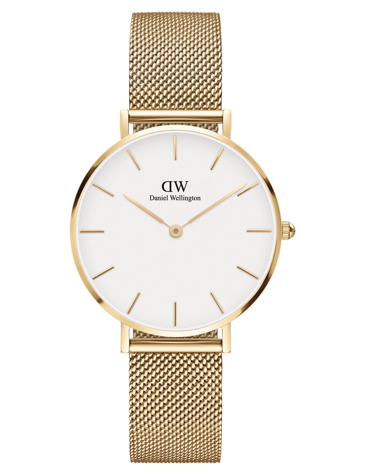 Daniel Wellington Ø32 mm Classic Petite Melrose dameur guldfarvet stål med hvid skive