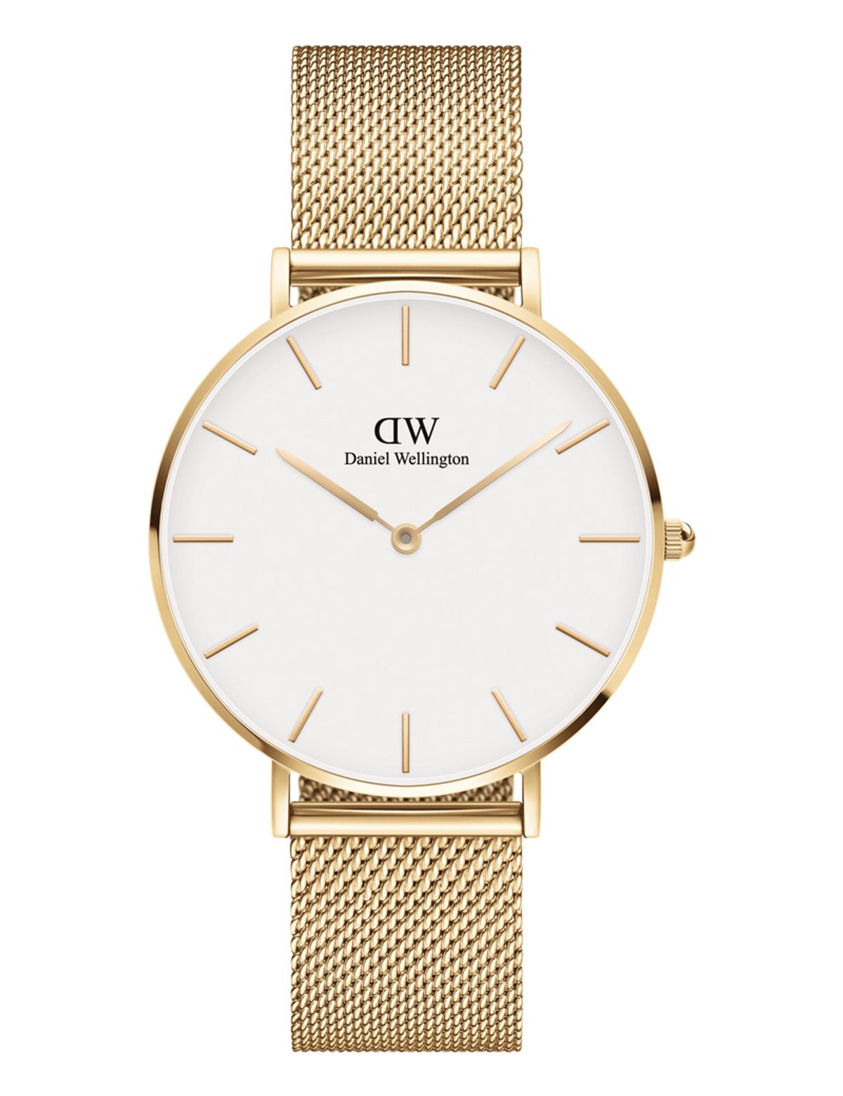 Daniel Wellington Ø36 mm Classic Petite Melrose dameur guldfarvet stål med hvid skive