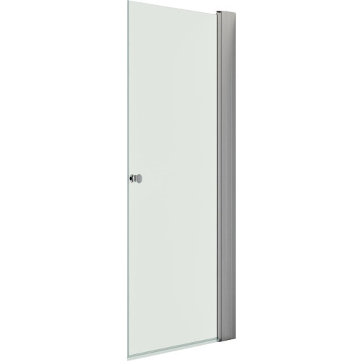 Dansani Match brusedør, model A+Tower reol, 87 cm, klart glas, satin