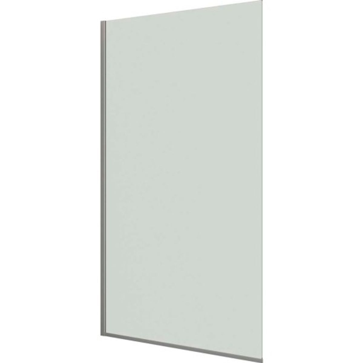 Dansani Match brusevæg, model D, 137 cm, klart glas, satin profil