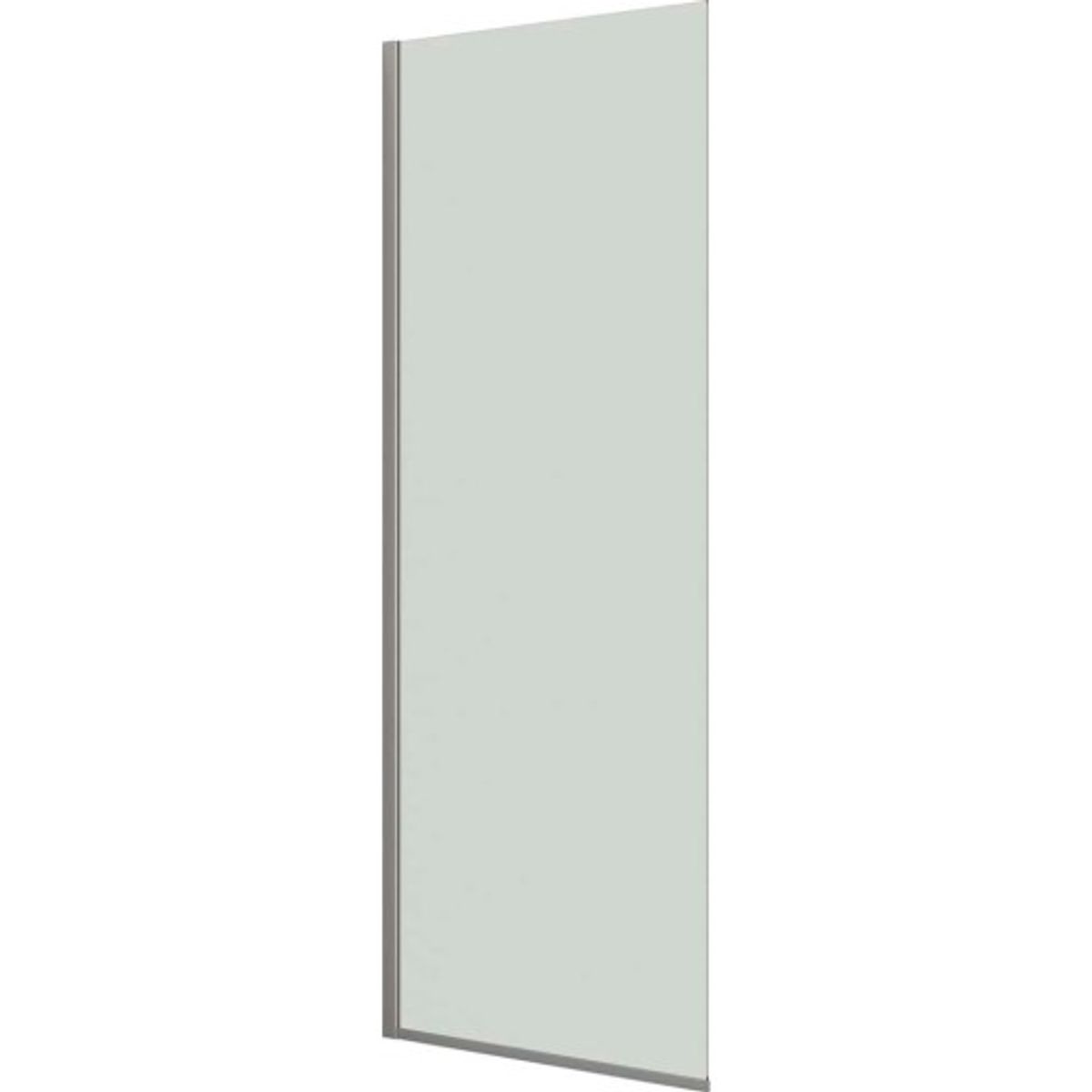 Dansani Match brusevæg, model D, 87 cm, klart glas, satin profil