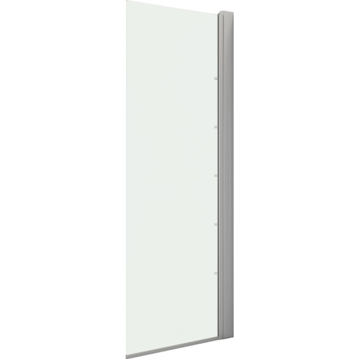 Dansani Match brusevæg, model D+Tower reol, 97 cm, klart glas, satin