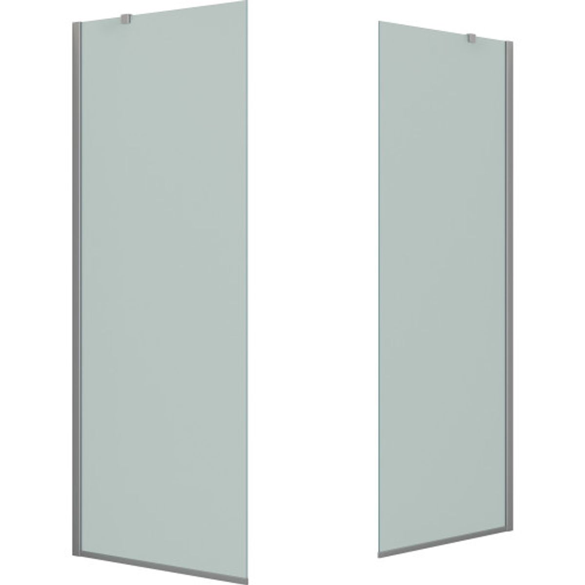 Dansani Match walk in bruseløsning, model D+D, 87 cm, frostet glas, satin profil