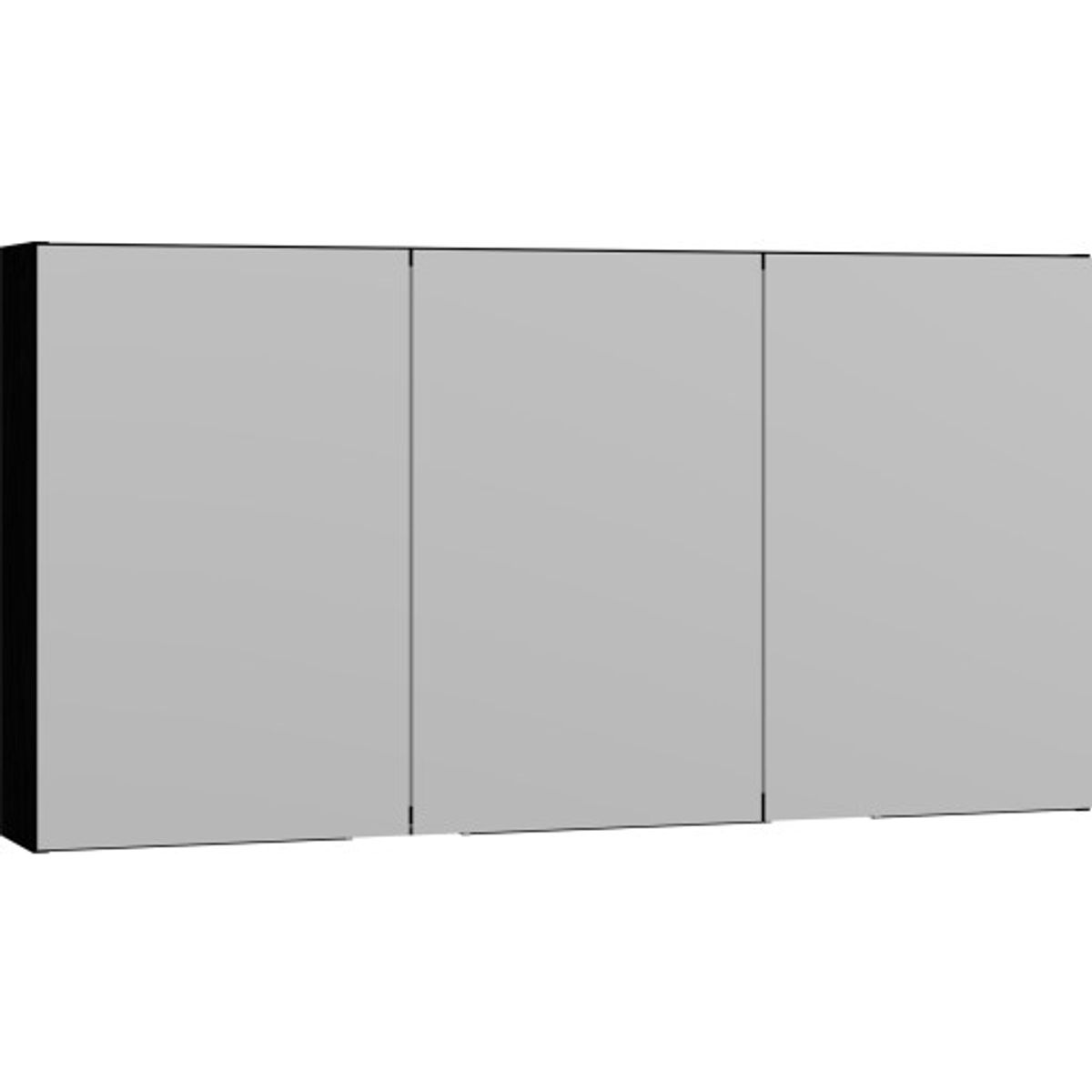 Dansani Mido+ Select spejlskab, 120x64 cm, sort