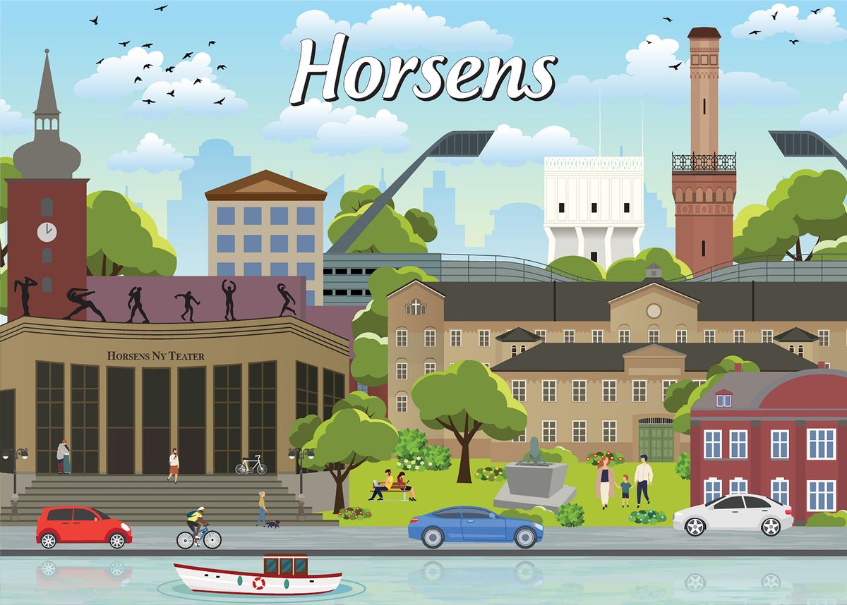 Danske byer: Horsens, 1000 brikker