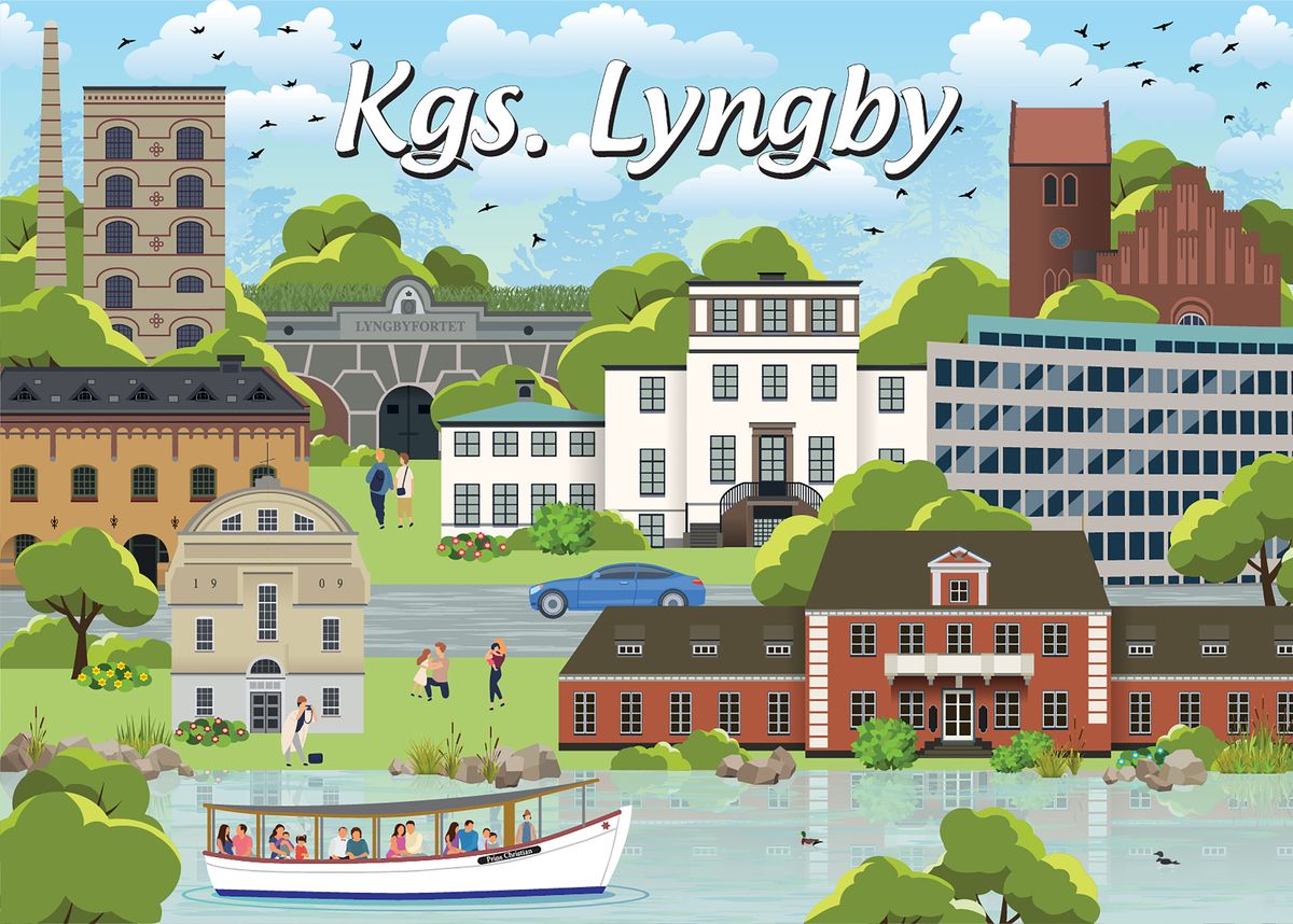 Danske byer: Kgs. Lyngby, 1000 brikker