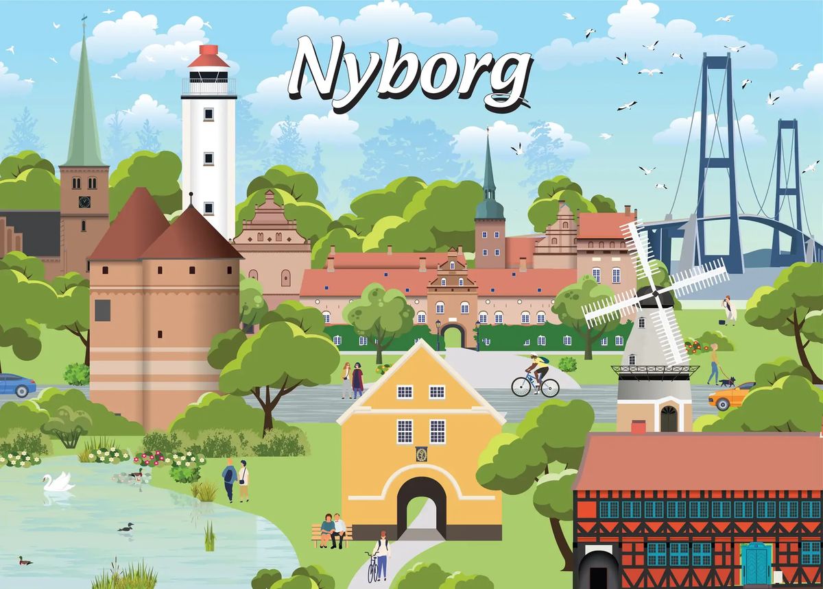 Danske byer: Nyborg, 1000 brikker