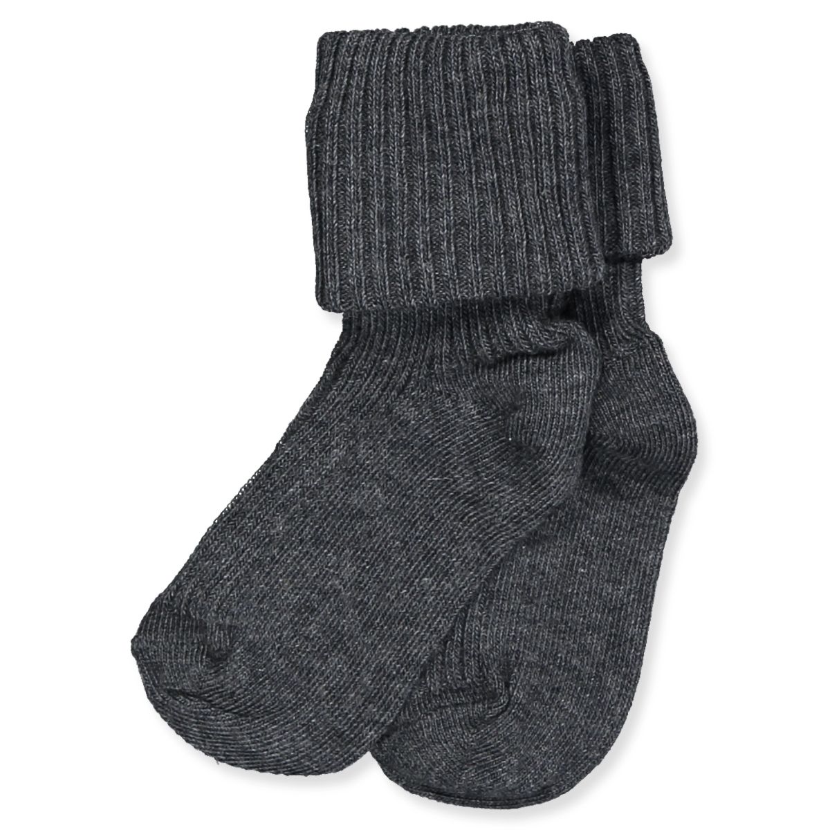 Dark grey rib babystrømper (25-28)