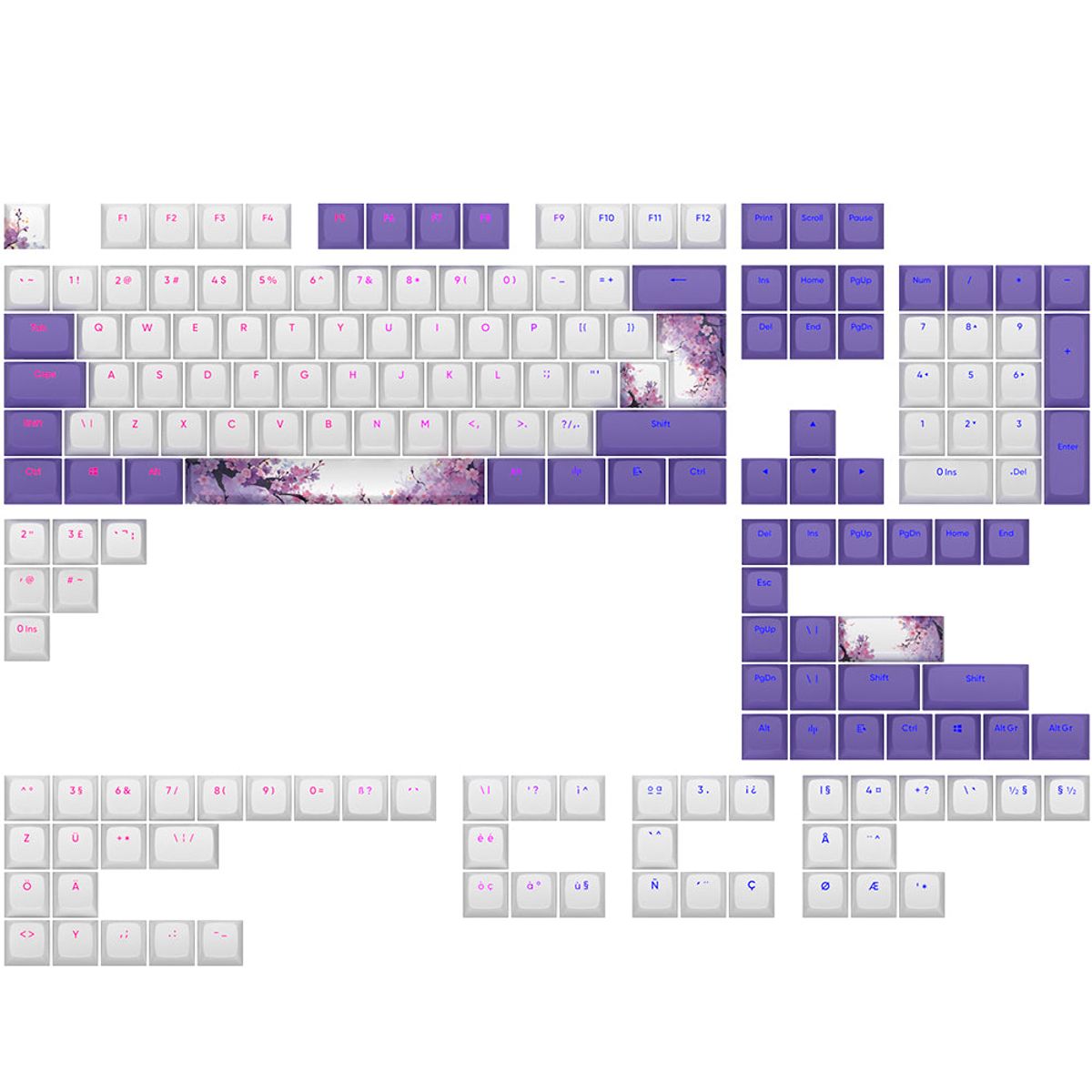 Dark Project - Keycaps sets - Violet Horizons