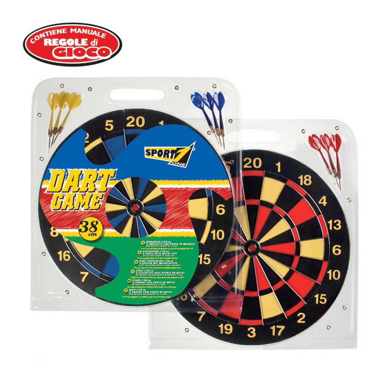 Dartspil ''Sport'' 38cm m/6 pile