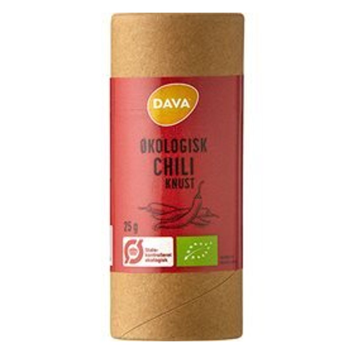 DAVA øko chili, knust Ø, 25g.