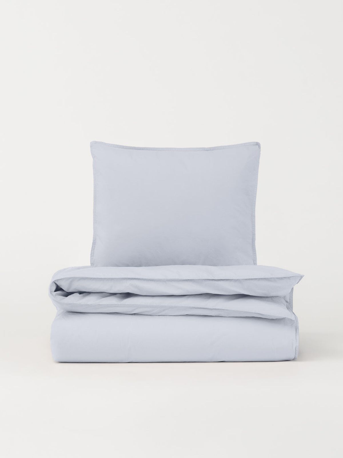 DAWN Percale Faconlagen (140x200x35) - Arctic Blue - 100% økologisk bomuld - Lyseblåt