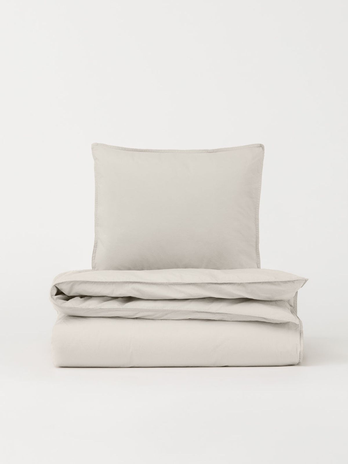 DAWN Percale Faconlagen (140x200x35) - Ivory - 100% økologisk bomuld - Lysegråt