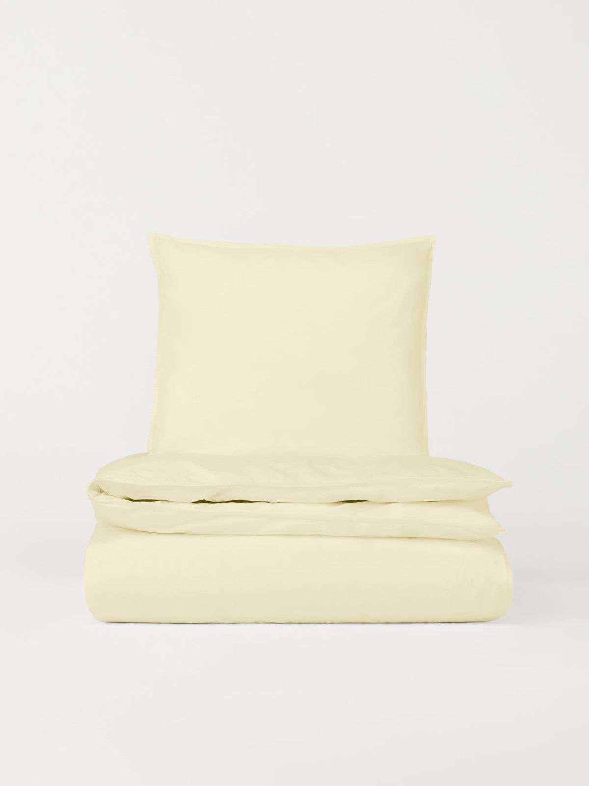 DAWN Percale Faconlagen (90x200x35) - Elderflower - 100% økologisk bomuld - Gult