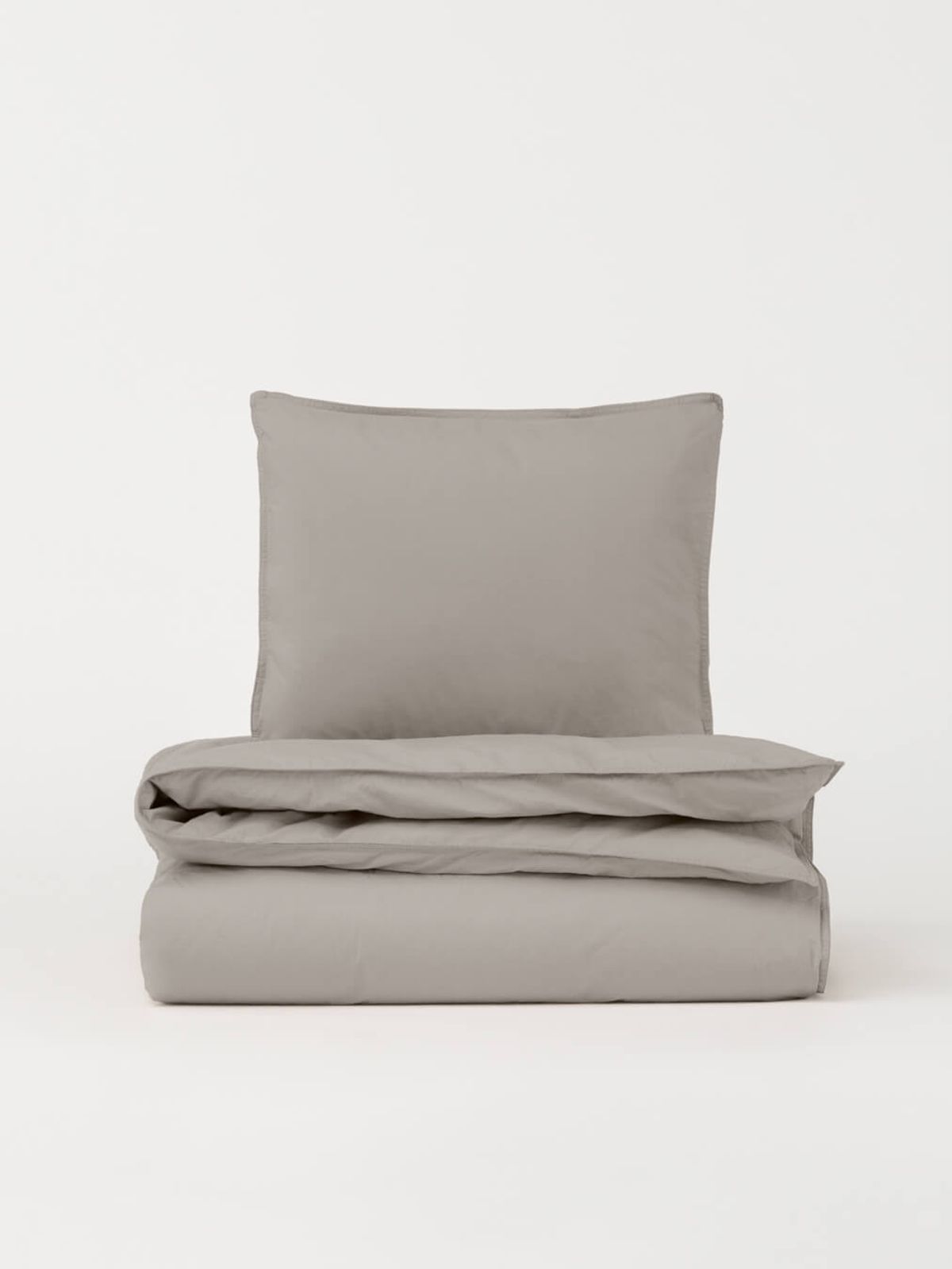 DAWN Percale Faconlagen (90x200x35) - Stone - 100% økologisk bomuld - Gråt