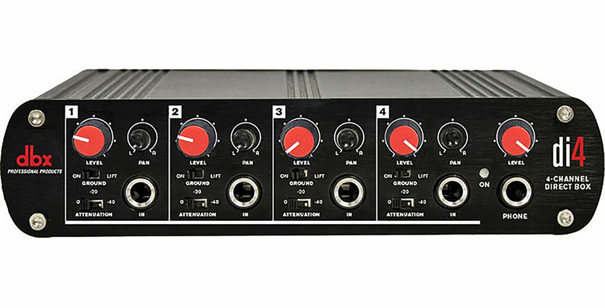 dbx DI4 4-kanals DI Box, Line Mixer