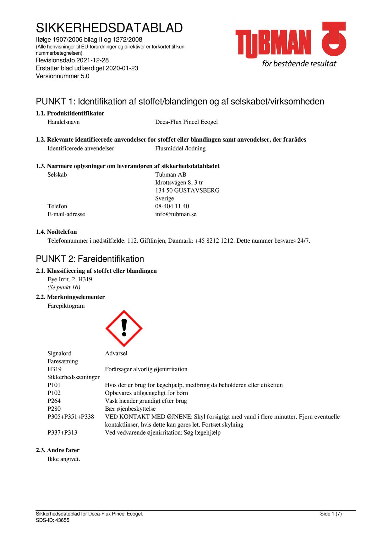 Decaflux flusmiddel t/ blød lodning