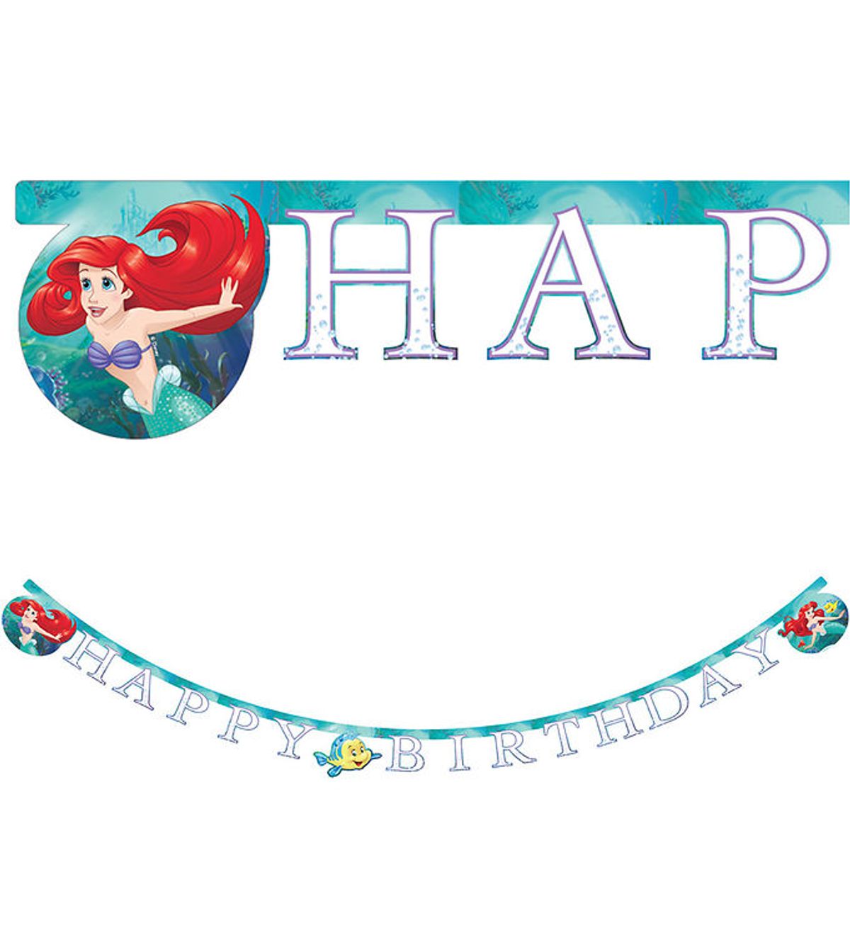 Decorata Party Happy Birthday Banner - Ariel Curious