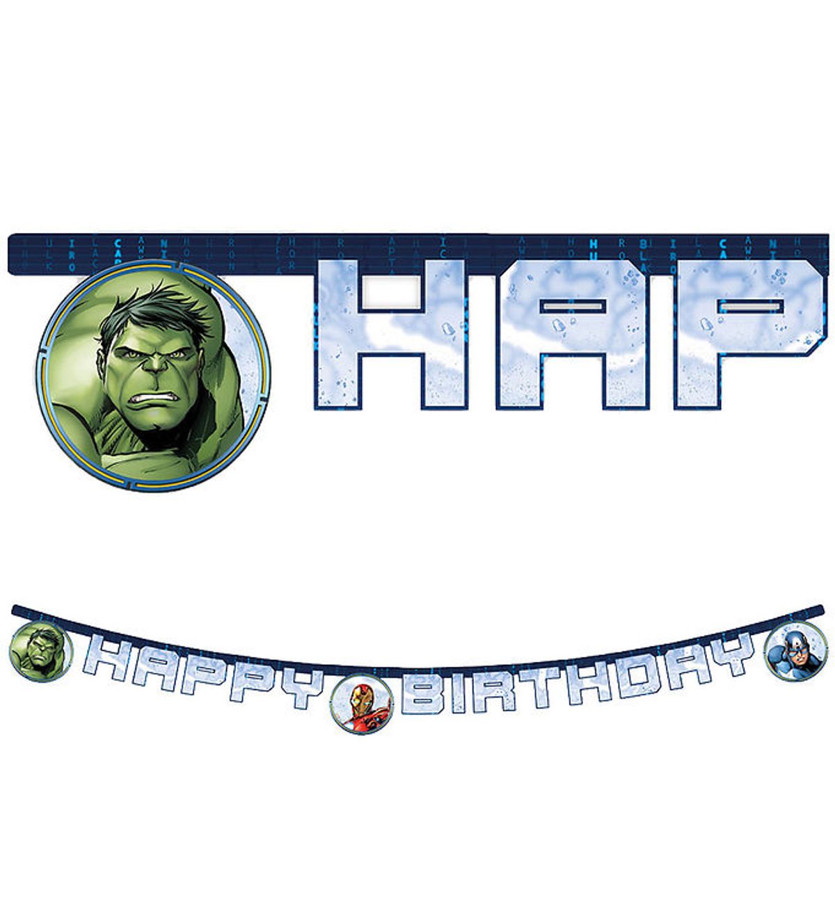 Decorata Party Happy Birthday Banner - Avengers Infinity Stones