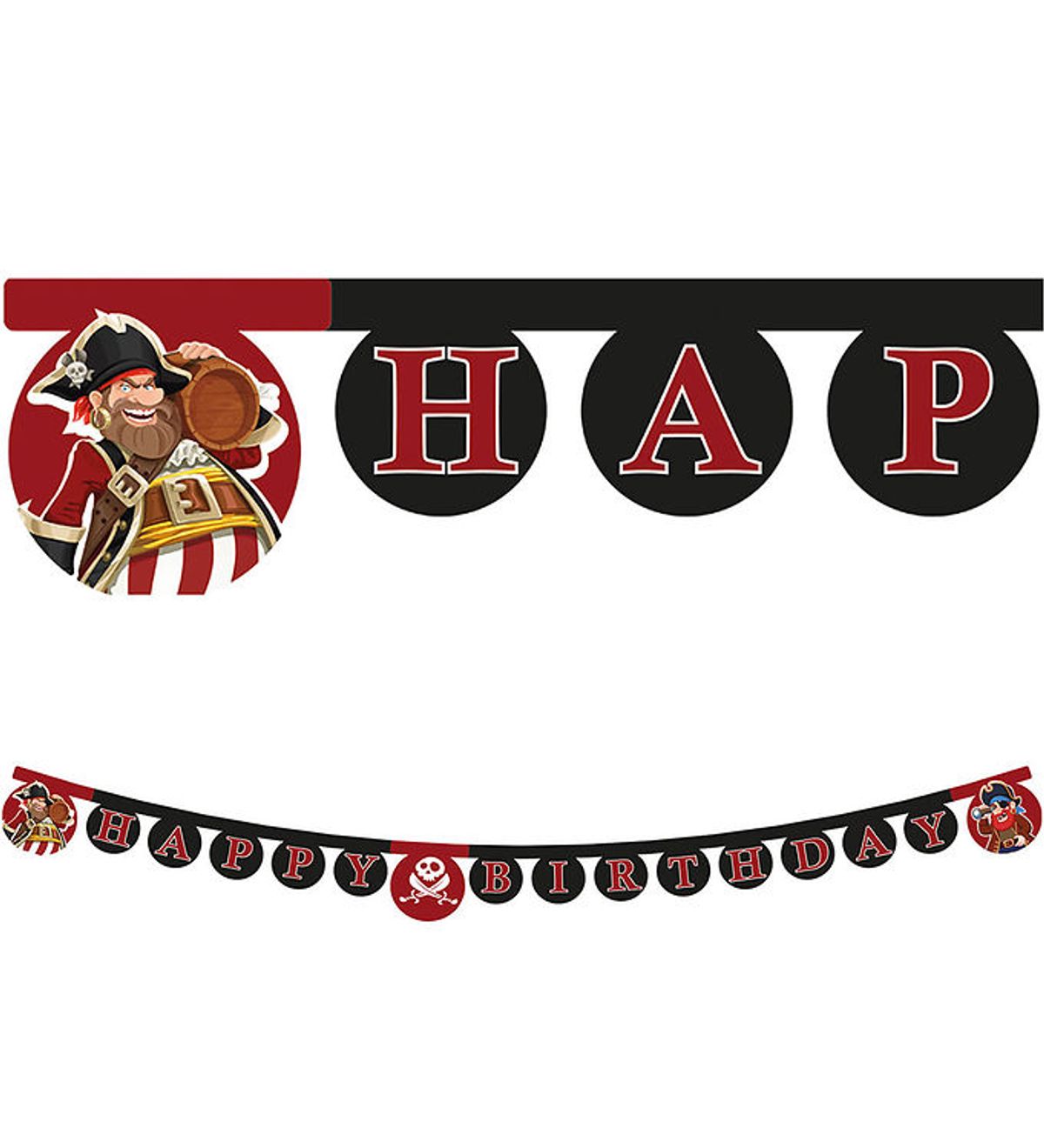 Decorata Party Happy Birthday Banner - Island Pirates