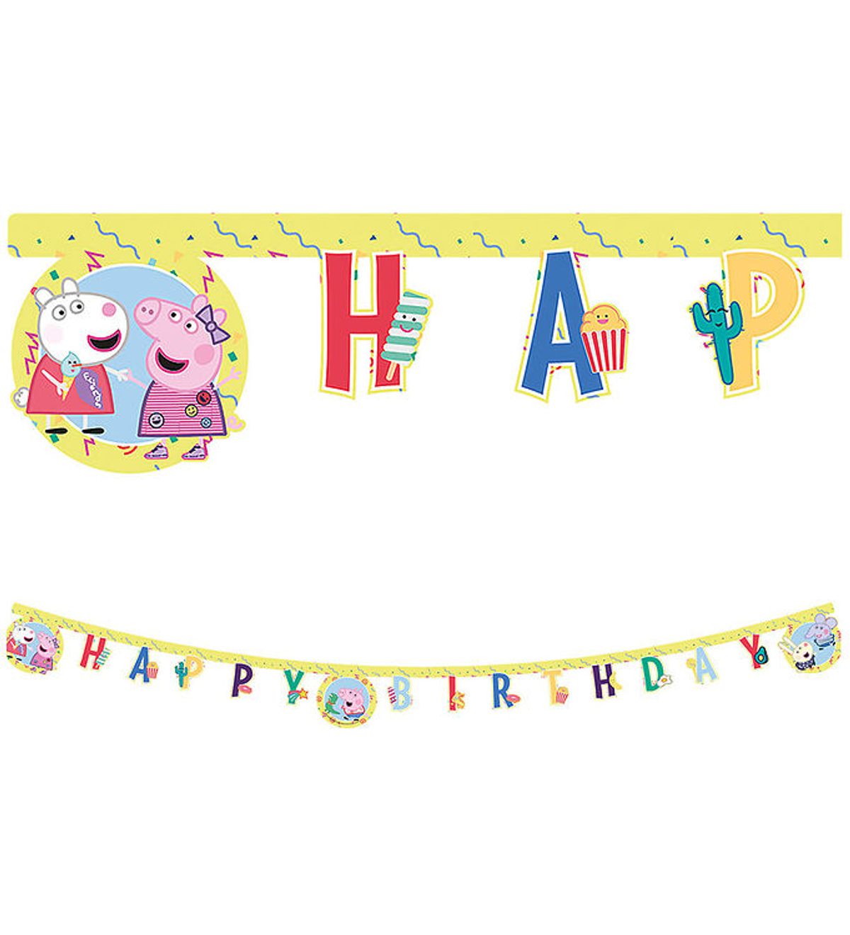 Decorata Party Happy Birthday Banner - Peppa Pig Messy Play