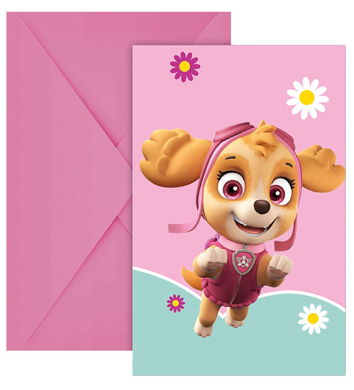 Decorata Party Invitationer - 6-pak - Paw Patrol Skye And Everes